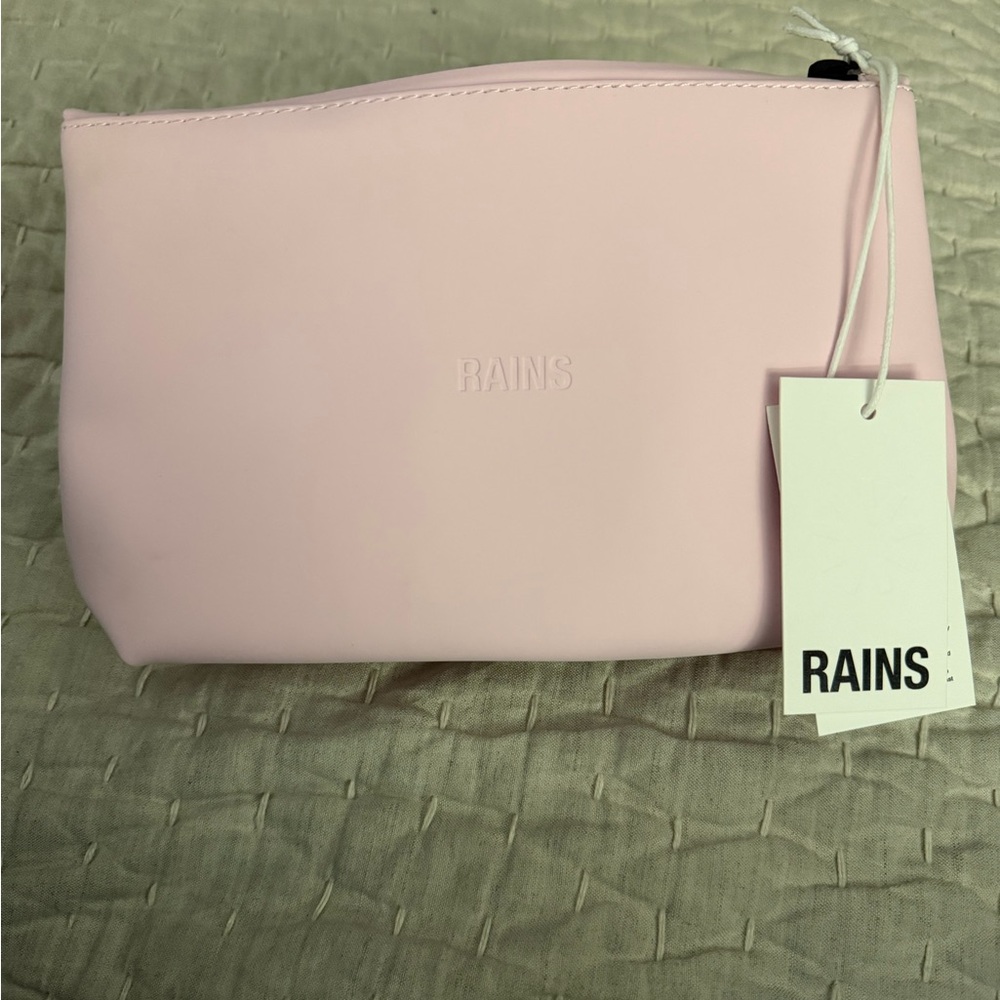 RAINS Soft Pink Waterproof Cosmetic Pouch